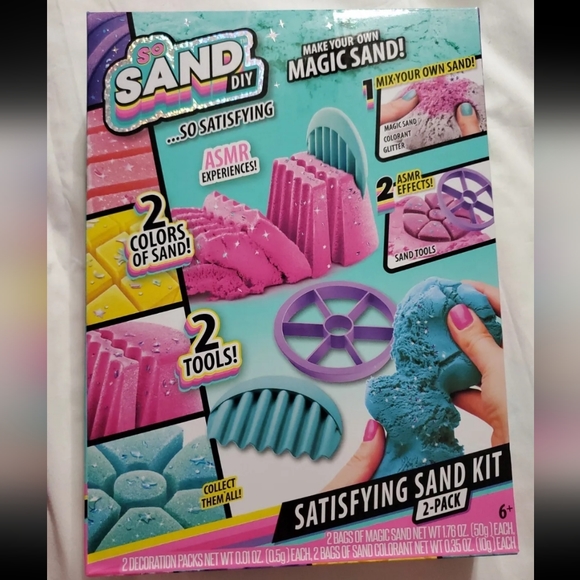 :* Lot of 2 kids arts and crafts clay cracking & So magic Sand DIY make it Kits - Picture 5 of 6